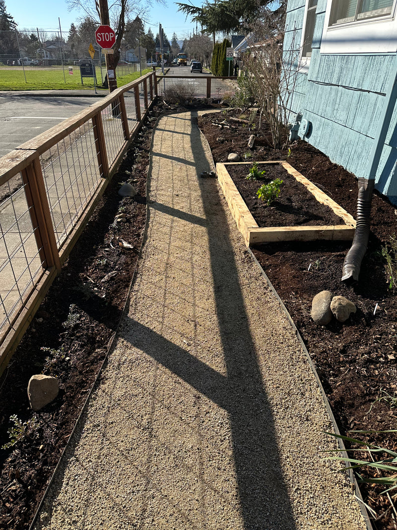Fencing, garden beds and pathway // Portland, OR
